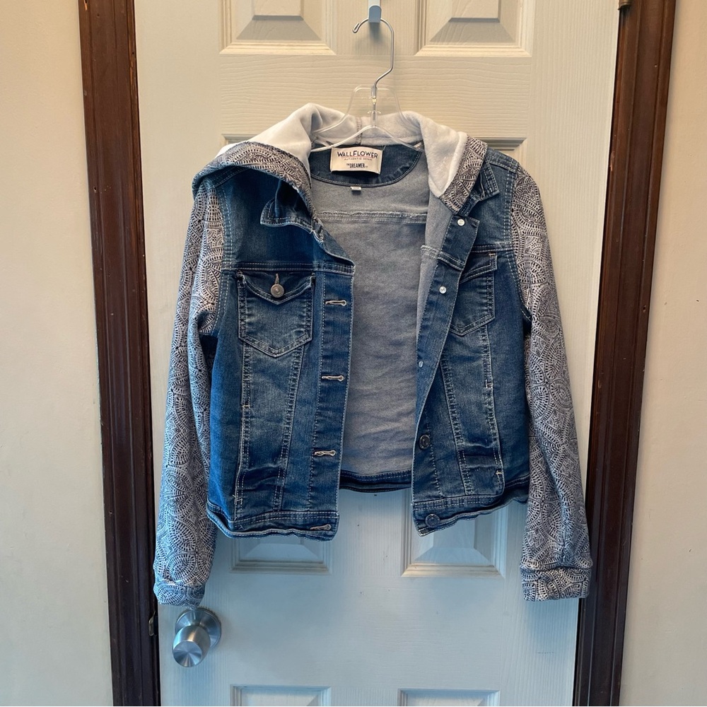 Wallflower Denim Jean Jacket With A HoodClassic Blue Timeless Style